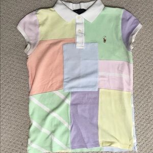 Ralph Lauren Girls Patchwork Polo